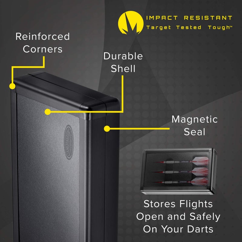 Casemaster Sinister Magnetic Aluminum Dart Case with Precision Cut Space to Hold 3 Steel Tip or Soft Tip Darts and Extra Flights, Shafts and Tips, Magnetic Latch Keeps Case Closed Tight,Grey - Image 5